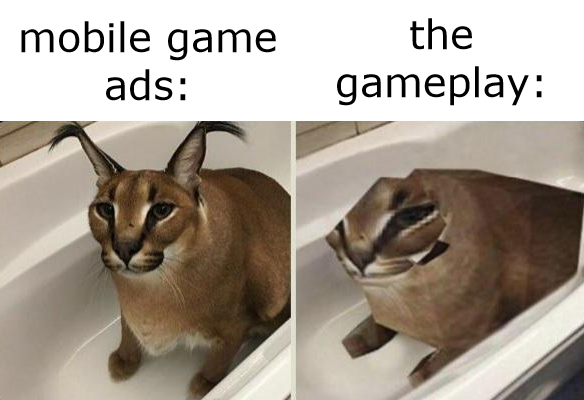 big floppa bath - mobile game the gameplay ads