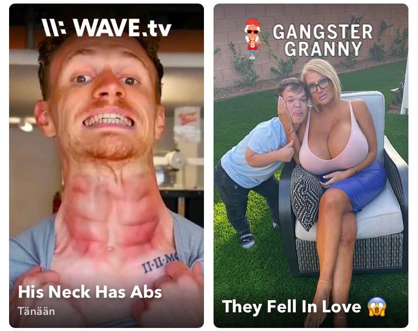 photo caption - 11 Wave.tv Gangster Granny IiIi.M His Neck Has Abs Tnn They Fell In Love 107