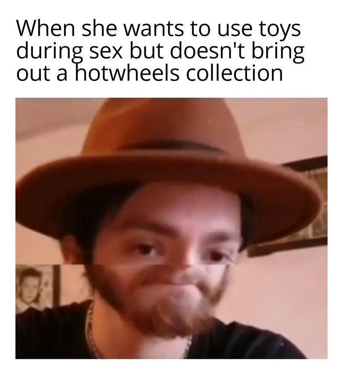photo caption - When she wants to use toys during sex but doesn't bring out a hotwheels collection