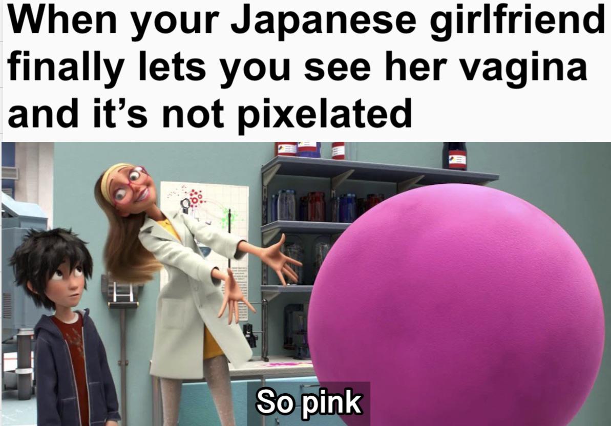 photo caption - When your Japanese girlfriend finally lets you see her vagina and it's not pixelated So pink