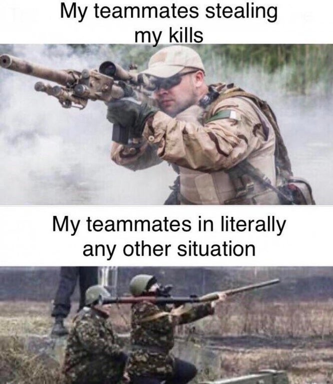 your teammate steal your kill - My teammates stealing my kills My teammates in literally any other situation