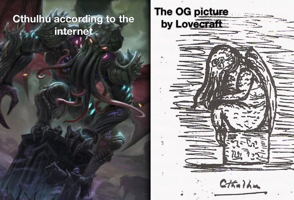 smite cthulhu - Cthulhu according to the internet The Og picture by Lovecraft