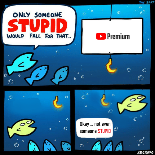 only someone stupid would fall for that meme - The Bait Only Someone Stupid Would Fall For That... Premium Okay ... not even someone Stupid 2 Srgrafo