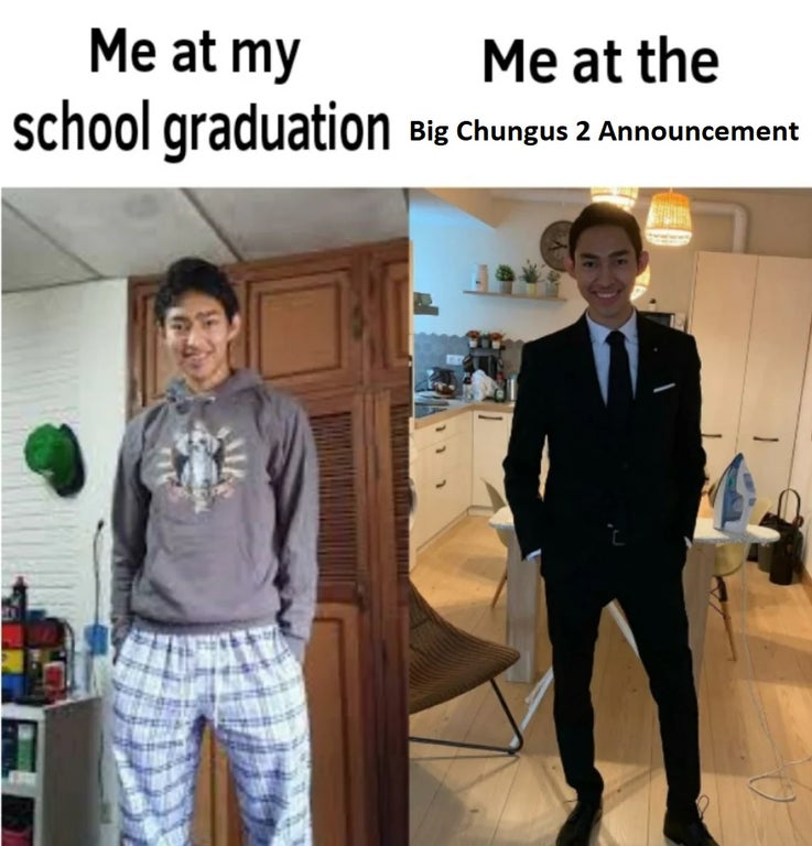 fernanfloo dresses up template - Me at my Me at the school graduation Big Chungus 2 Announcement
