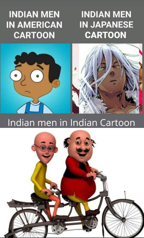 motu patlu ke - Indian Men In American Cartoon Indian Men In Japanese Cartoon Indian men in Indian Cartoon