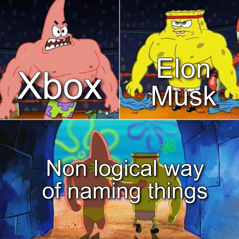 funny memes - Xbox Elon Musk Non logical way of naming things