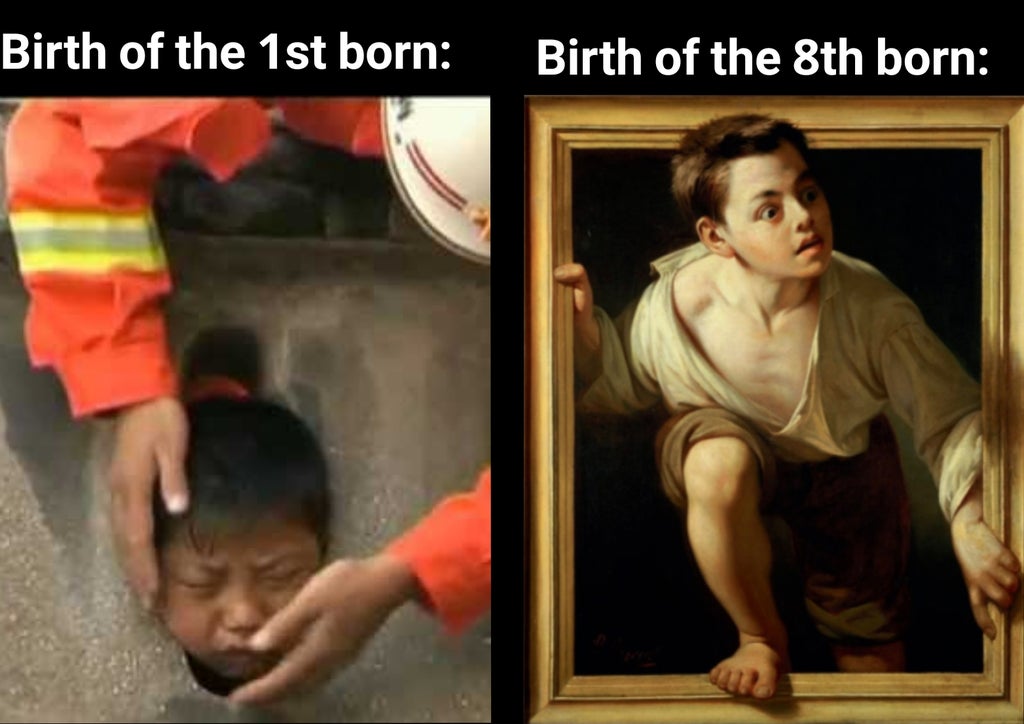 escaping criticism - Birth of the 1st born Birth of the 8th born E