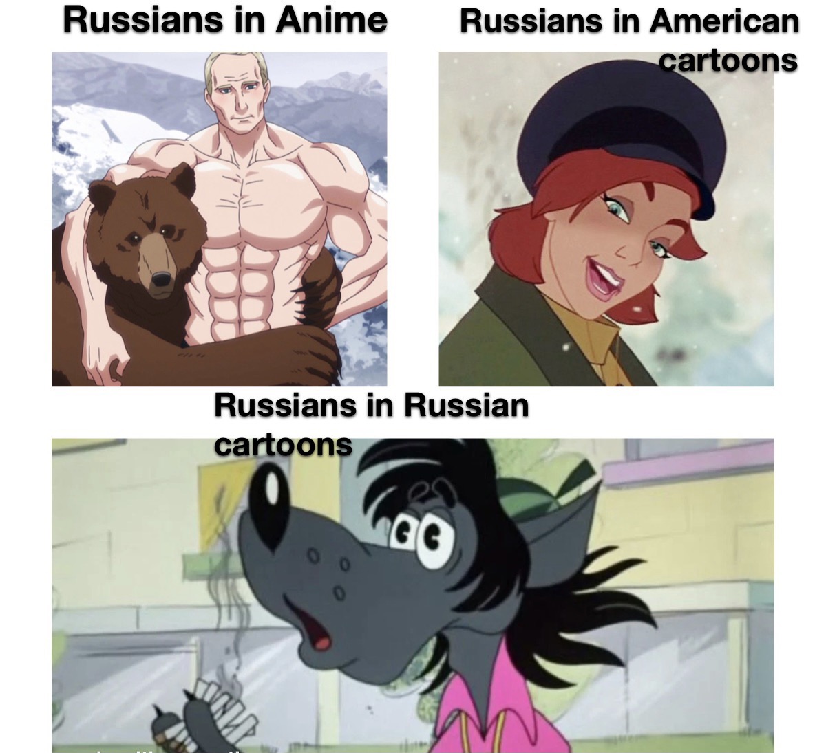 cartoon - Russians in Anime Russians in American cartoons Russians in Russian cartoons