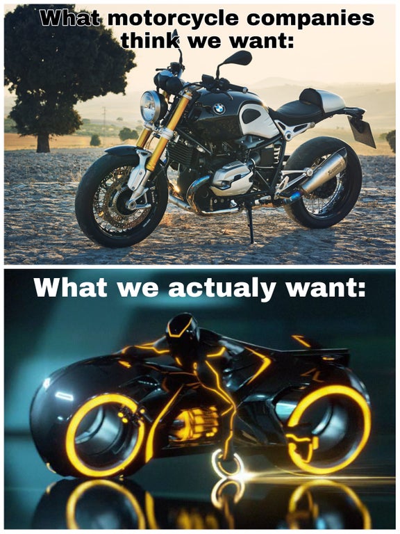 bmw r nine t - What motorcycle companies think we want What we actualy want