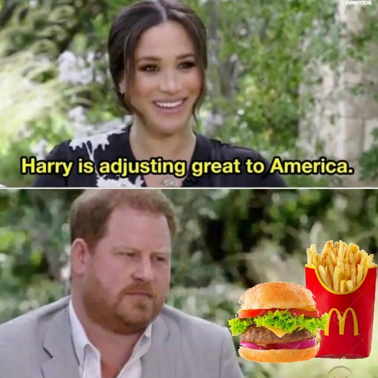eating - Ranny Die Harry is adjusting great to America.