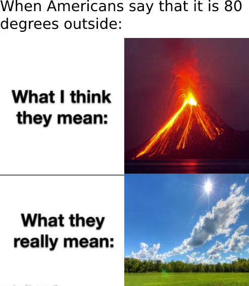 heat - When Americans say that it is 80 degrees outside What I think they mean What they really mean