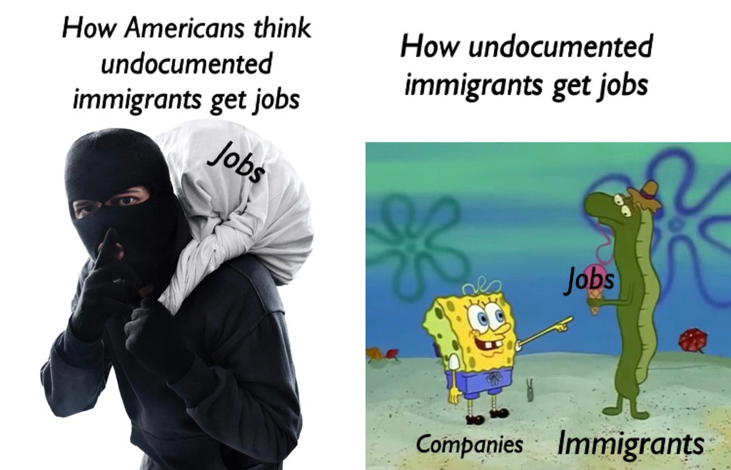 strangers into citizens - How Americans think undocumented immigrants get jobs How undocumented immigrants get jobs Jobs Jobs Companies Immigrants