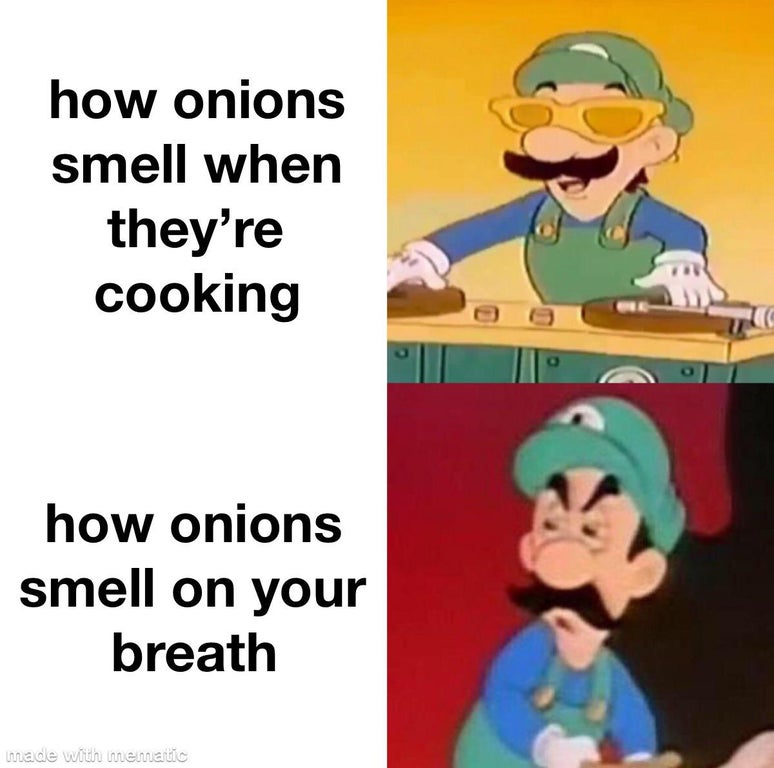 cartoon - how onions smell when they're cooking how onions smell on your breath made with mematic