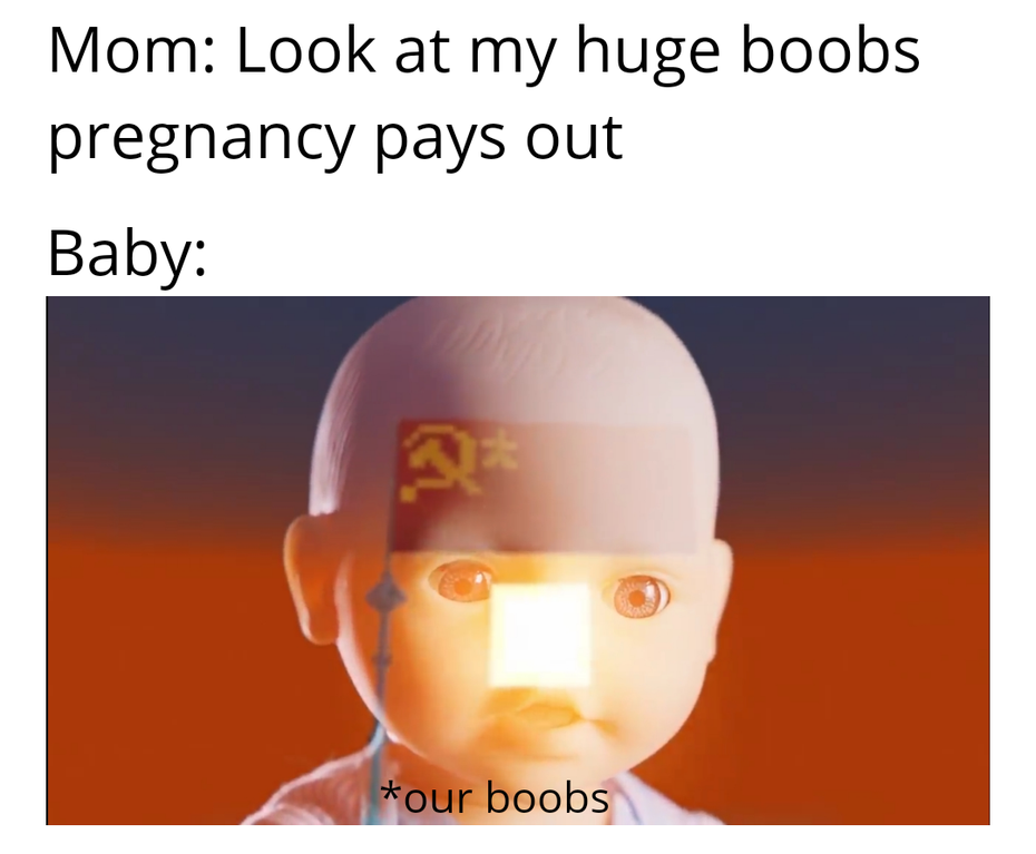 head - Mom Look at my huge boobs pregnancy pays out Baby our boobs