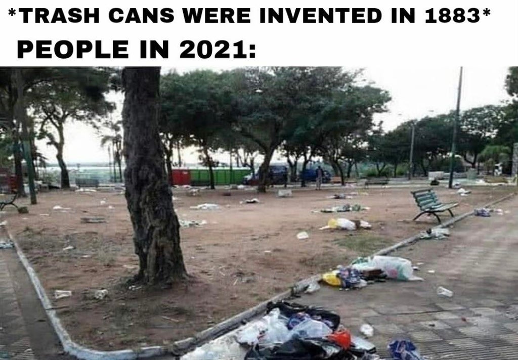 tree - Trash Cans Were Invented In 1883 People In 2021