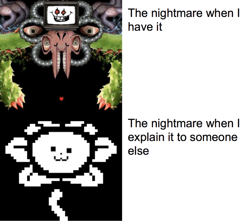 sins undertale - The nightmare when I have it The nightmare when I explain it to someone else