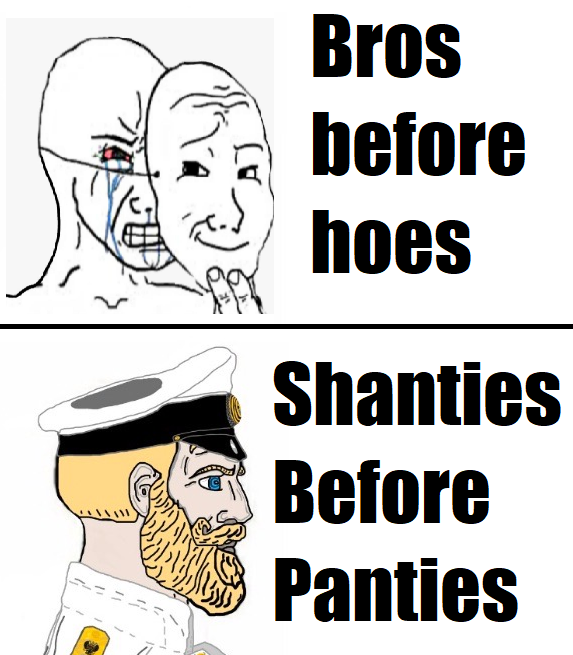 funny memes - Bros before hoes Shanties Before Panties