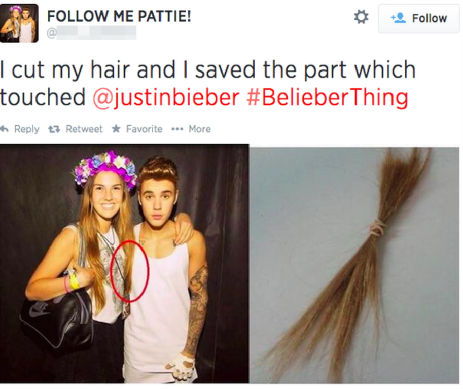 Me Pattie! I cut my hair and I saved the part which touched Thing t7 Retweet Favorite More