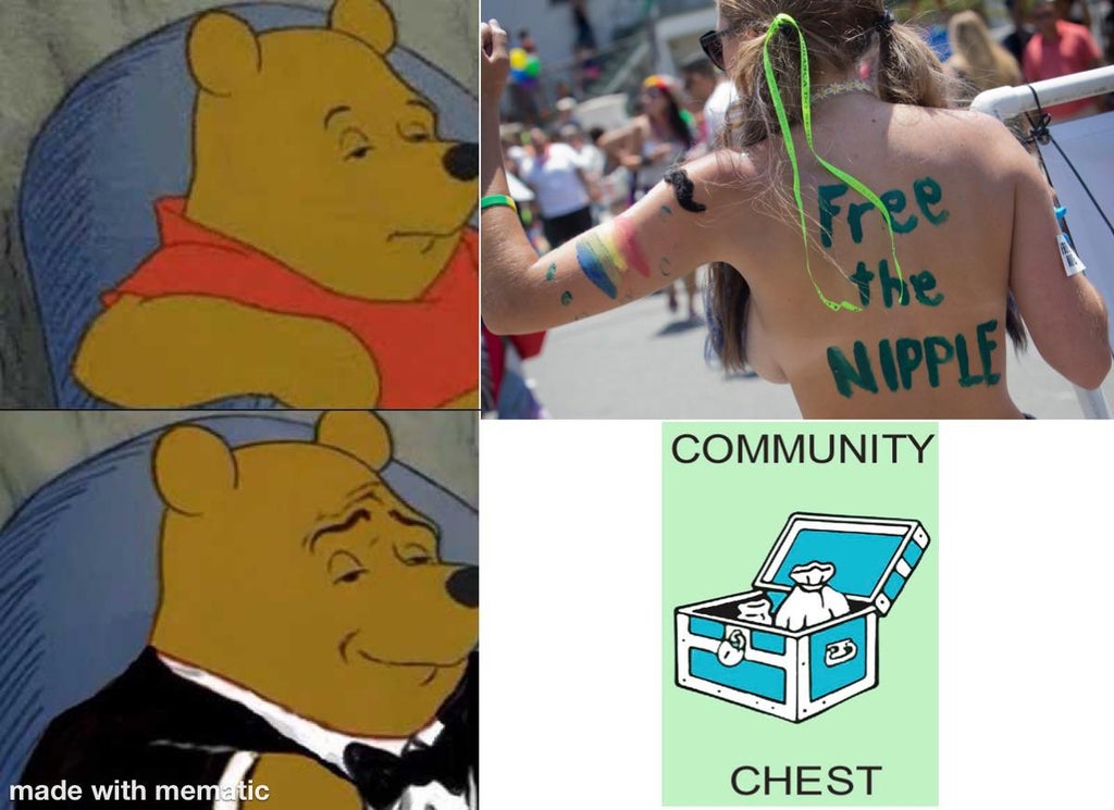 winnie the pooh memes tuxedo - free the Nipple Community made with mematic Chest