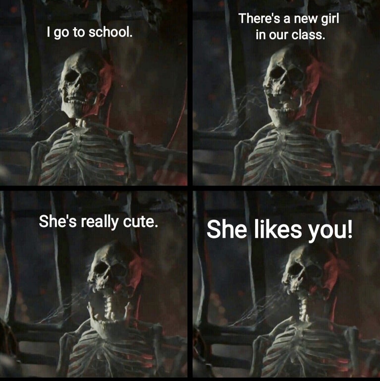 horror - Igo to school. There's a new girl in our class. She's really cute. She you!