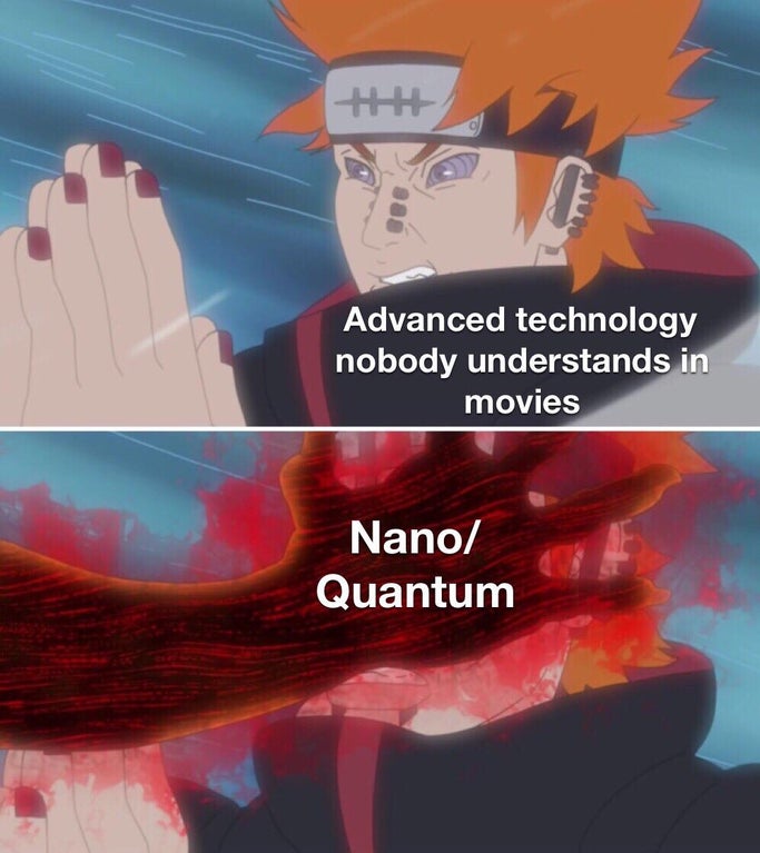 cartoon - Advanced technology nobody understands in movies Nanol Quantum