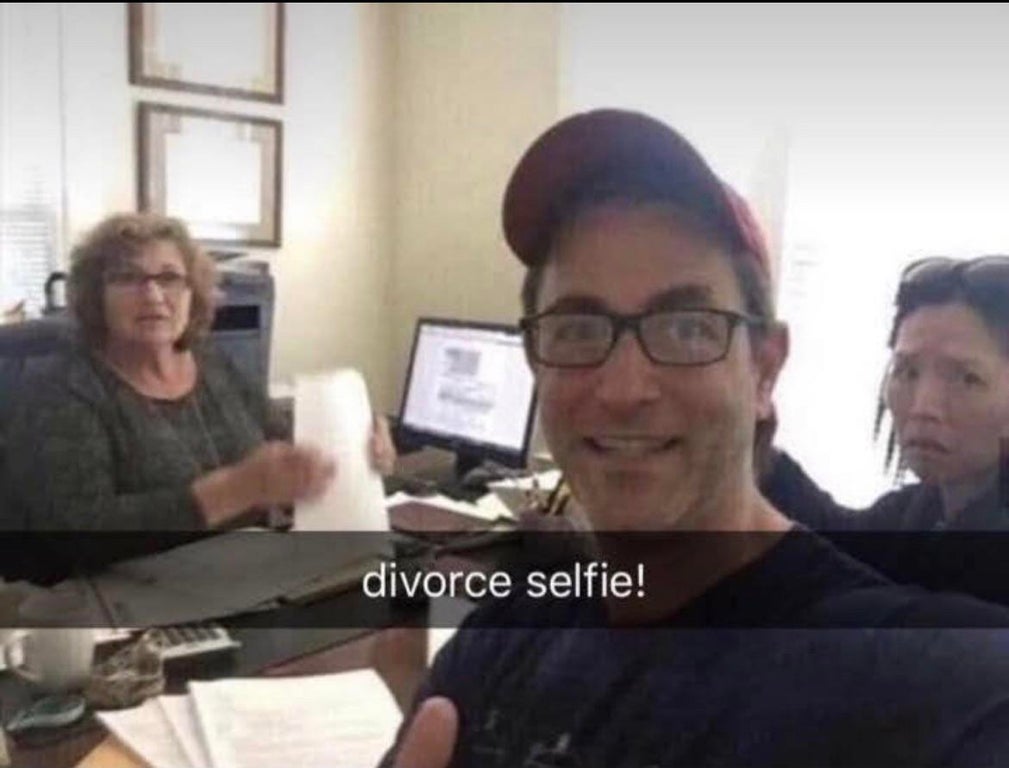 divorce selfie meme - divorce selfie!