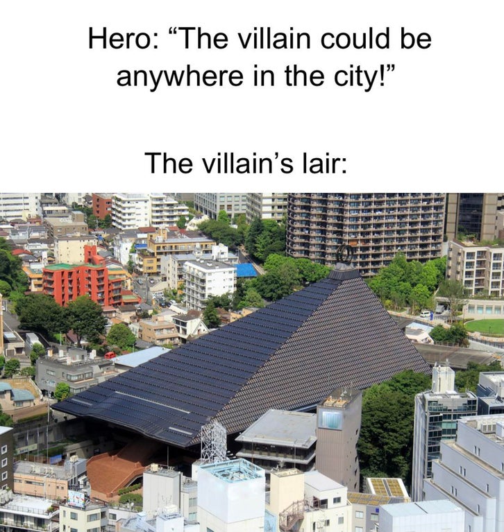tokyo - Hero "The villain could be anywhere in the city!" The villain's lair D