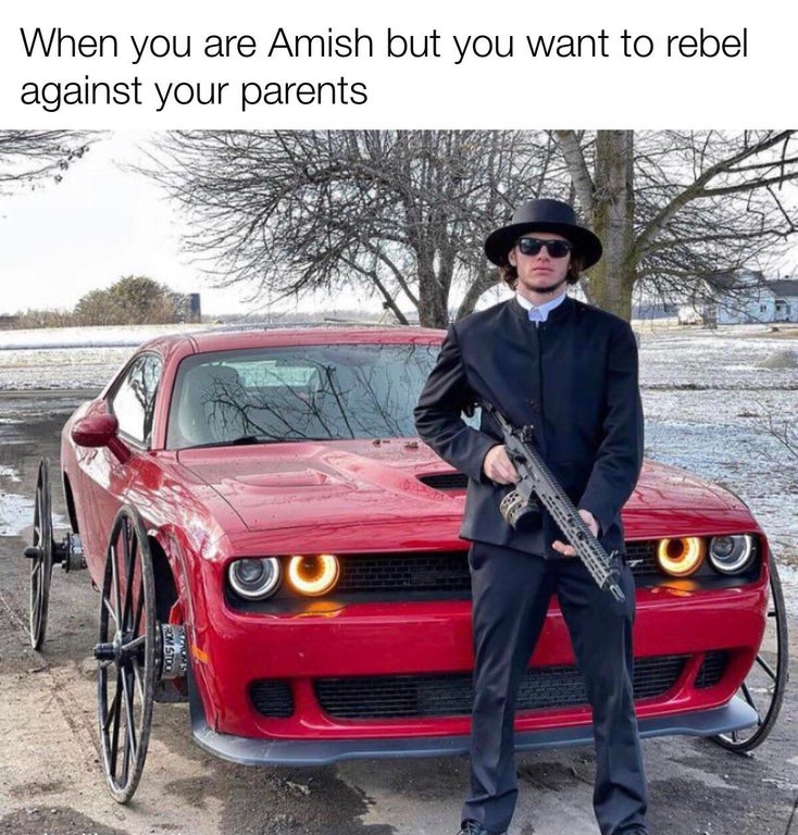 whistlindiesel hellcat - When you are Amish but you want to rebel against your parents 24 Brom Stoo