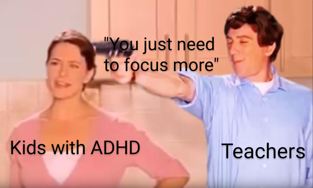 shoulder - "You just need to focus more" Kids with Adhd Teachers