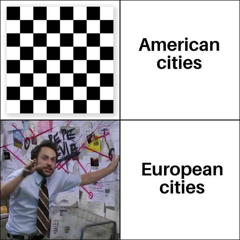 queens gambit memes - American cities M European cities