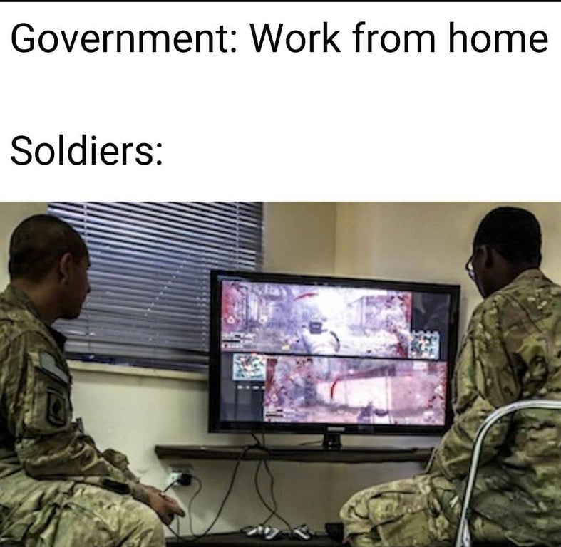 army - Government Work from home Soldiers