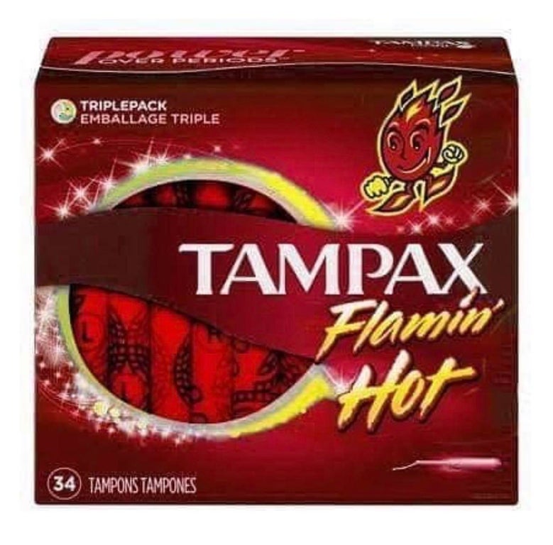 tampon flavors - Triplepack Emballage Triple Tampax Flamin Hot 34 Tampons Tampones