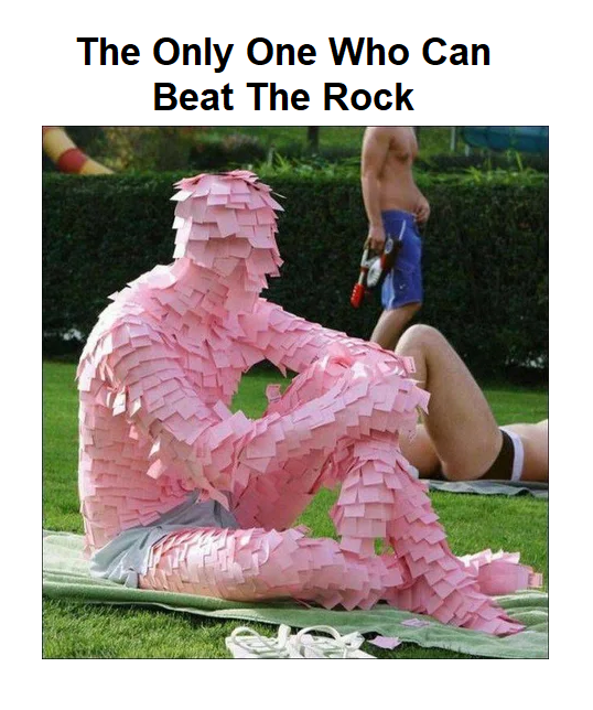 photo caption - The Only One Who Can Beat The Rock
