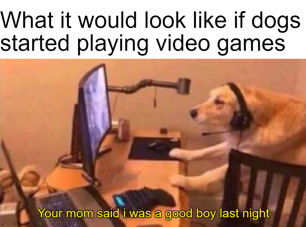 dog with big pp - What it would look if dogs started playing video games Your mom said i was a good boy last night