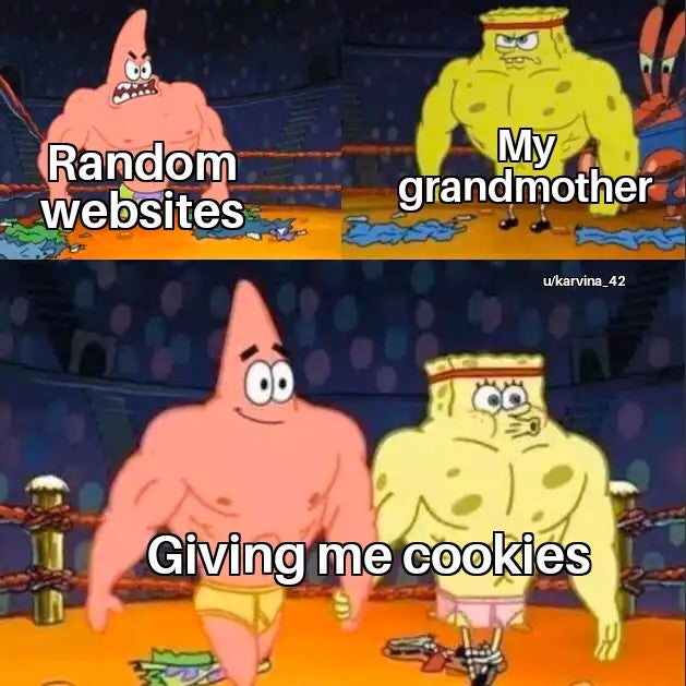 spongebob and patrick holding hands - Random websites My grandmother ukarvina_42 00 relo Giving me cookies