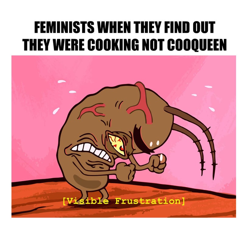 waking up with a headache meme - Feminists When They Find Out They Were Cooking Not Cooqueen Visible Frustration