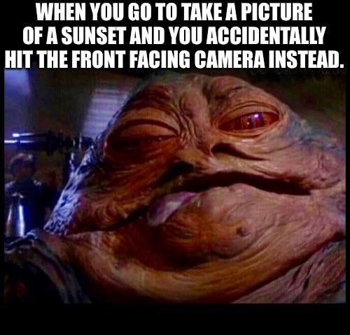 photo caption - When You Go To Take A Picture Of A Sunset And You Accidentally Hit The Front Facing Camera Instead.