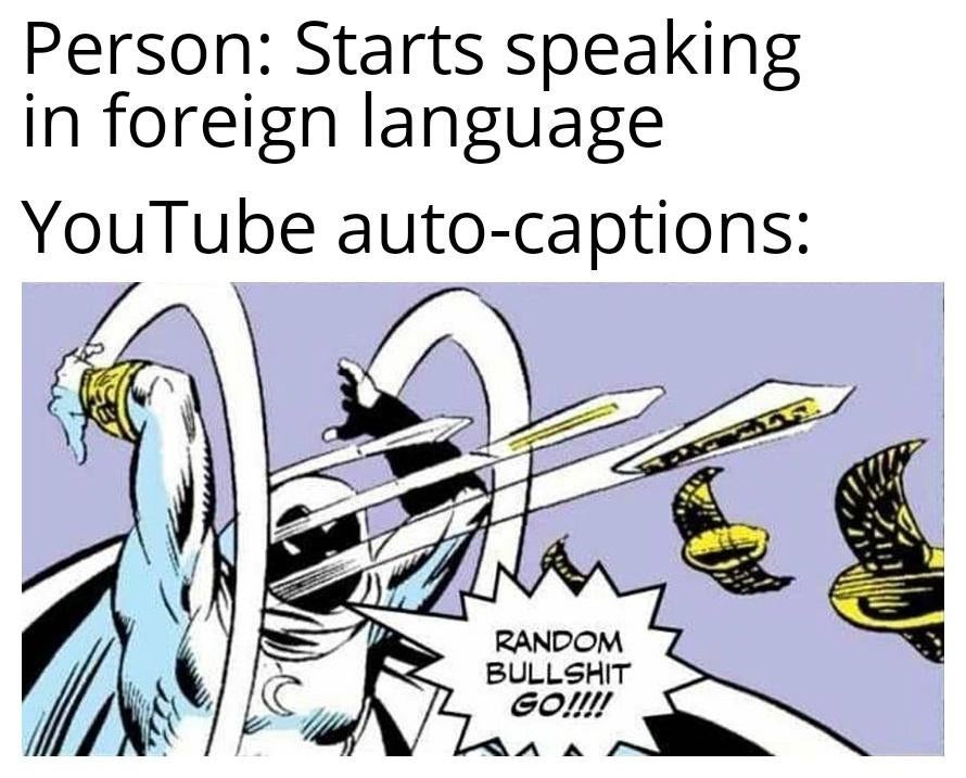 random bs go - Person Starts speaking in foreign language YouTube autocaptions Random Bullshit Go!!!! Zou A