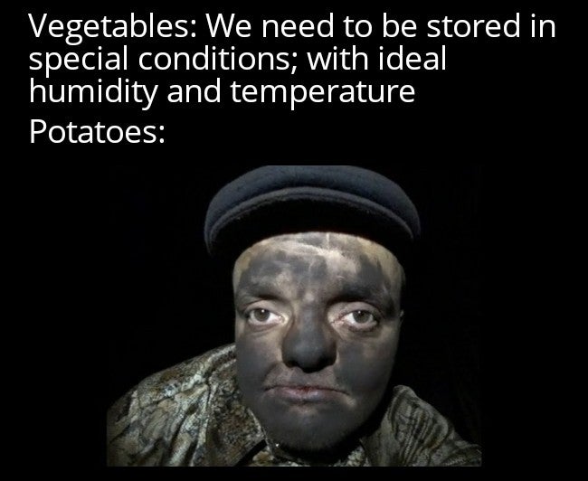 head - Vegetables We need to be stored in special conditions; with ideal humidity and temperature Potatoes