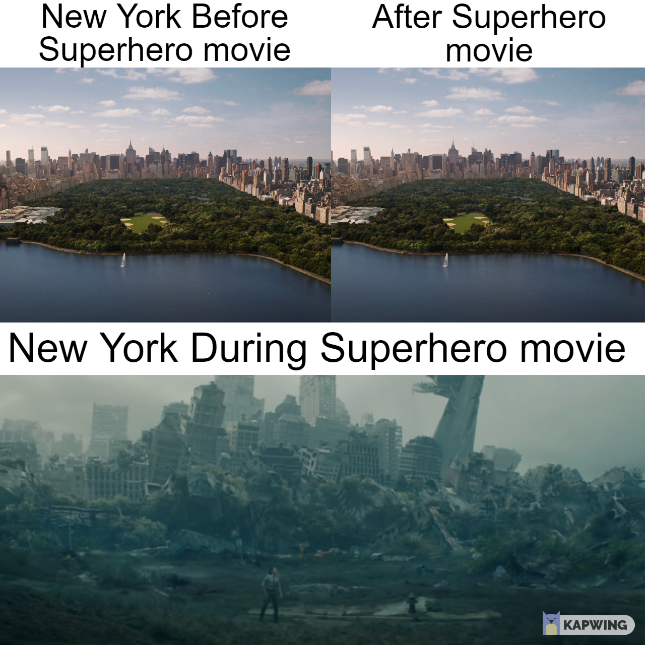 water resources - New York Before Superhero movie After Superhero movie New York During Superhero movie Kapwing