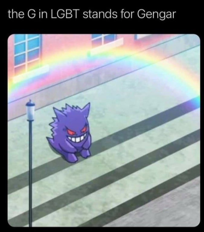 cartoon - the G in Lgbt stands for Gengar