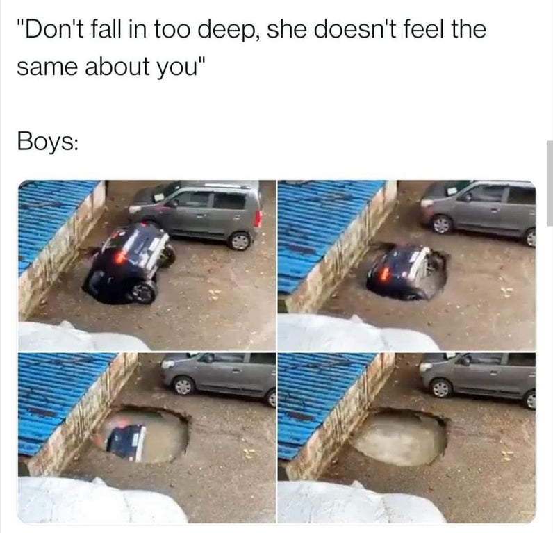 car - 'Don't fall in too deep, she doesn't feel the same about you' Boys