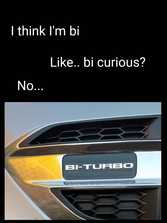 vehicle door - I think I'm bi .. bi curious? No... s BiTurbo
