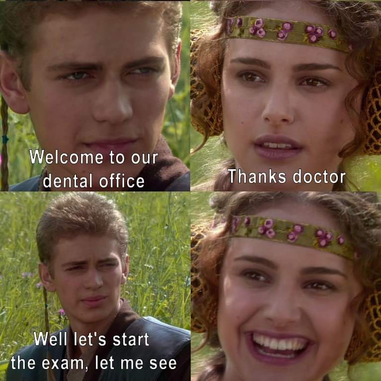 Welcome to our dental office Thanks doctor Well let's start the exam, let me see