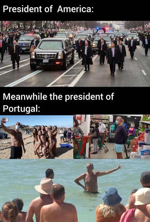 car - President of America Meanwhile the president of Portugal