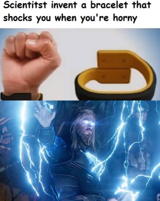 fat thor endgame - Scientitst invent a bracelet that shocks you when you're horny