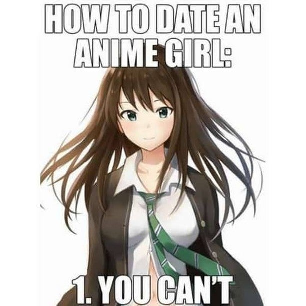 anime girl memes - How To Date An Anime Girl 1. You Can'T