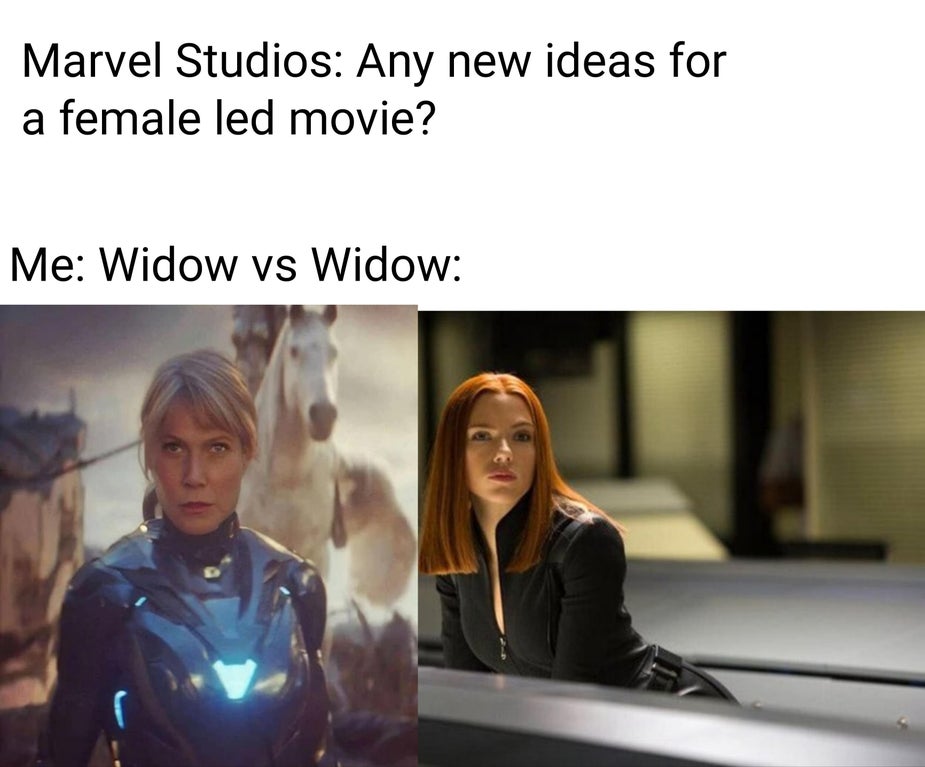 dank memes and pics - presentation - Marvel Studios Any new ideas for a female led movie? Me Widow vs Widow
