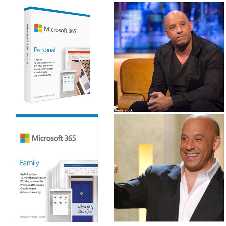 business - Microsoft 365 Microsoft 365 Personal Personal 1 person 12month subscription Pc, Mac, and mobile Premium Office apps Cloud storage Advanced security Octobre Shutterstock Microsoft 365 Family Up to 6 people 12month subscription Pc, Mac, and mobil