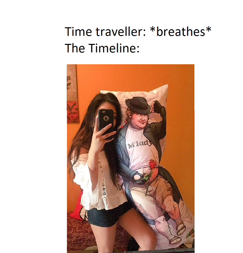 m lady body pillow - Time traveller breathes The Timeline Mlady